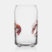 Floral Lobster Crawfish Art Custom Blikvorm Glas (Rechts)