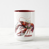 Floral Lobster Crawfish Art Mok (Midden)
