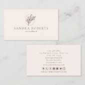 Floral logo, consultant gebroken wit Visitekaartje (Voorkant / Achterkant)