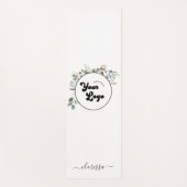 Floral Logo Custom Company Business & Name Elegant Yogamat (Voorkant)