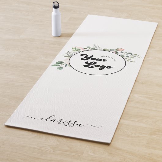 Floral Logo Custom Company Business & Name Elegant Yogamat (In situ)