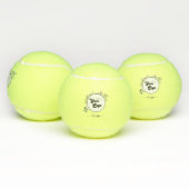 Floral Logo Custom Company Business & Name Girly Tennisballen (Multi)