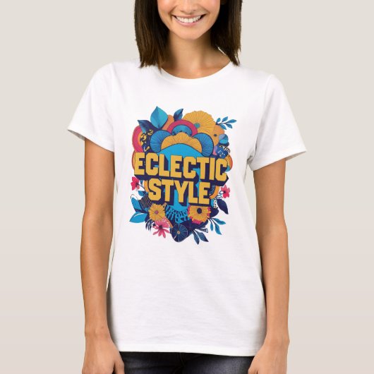 Floral Logo Eclectic Style T-shirt (Voorkant)