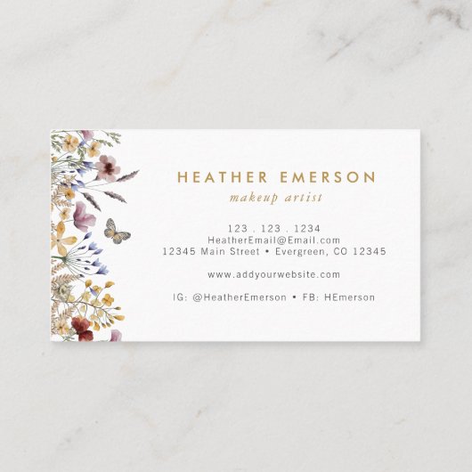 Floral Logo Visitekaartje (Achterkant)