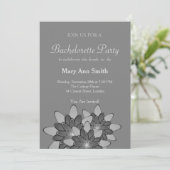 Floral Lotus Bachelor Party (zwart en wit) Kaart (Staand voorkant)