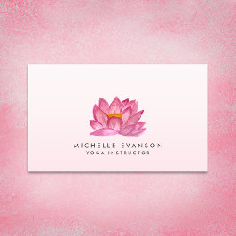 Floral Lotus Elegante Yoga Instructeur Blush Roze Visitekaartje