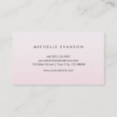 Floral Lotus Elegante Yoga Instructeur Blush Roze Visitekaartje (Achterkant)