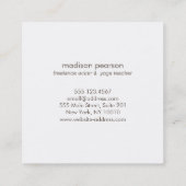  Floral Lotus Flower Mandala Vierkante Visitekaartje (Achterkant)