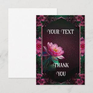 "Floral Lotus Wedding Suite   Sterrennacht Romance Bedankkaart
