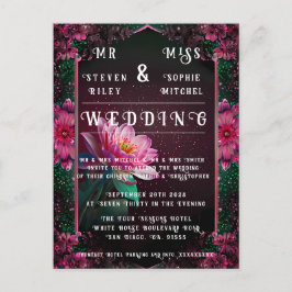Floral Lotus Wedding Suite | Sterrennacht Romance Briefkaart