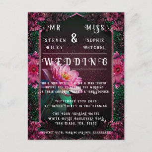 Floral Lotus Wedding Suite   Sterrennacht Romance Briefkaart