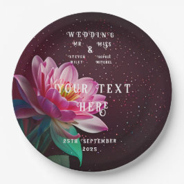 Floral Lotus Wedding Suite | Sterrennacht Romance Papieren Bordje