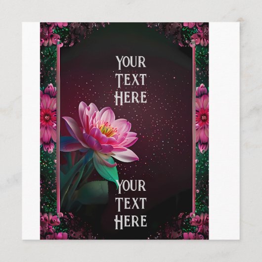 Floral Lotus Wedding Suite | Sterrennacht Romance Programmakaart (Achterkant)