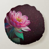 Floral Lotus Wedding Suite | Sterrennacht Romance Rond Kussen (Achterkant)