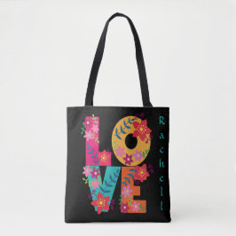 Floral LOVE Blossom gepersonaliseerd Tas