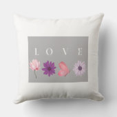Floral LOVE Botanical Home Decor Gift Kussen (Achterkant)