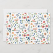 Floral LOVE bruiloft uitnodiging (Achterkant)