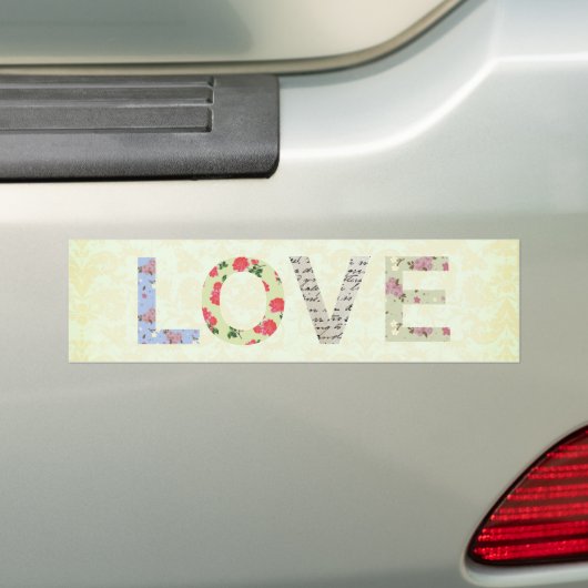Floral Love Bumpersticker (Op auto)