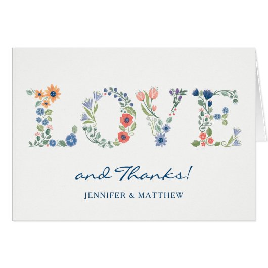 Floral LOVE Dank je wel (Voorkant Horizontaal)