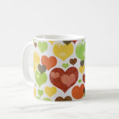 Floral Love Hearts Pattern Pink Koffiemok (Voorkant links)