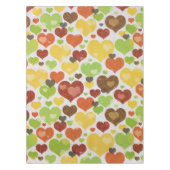 Floral Love Hearts Pattern Pink Tafelkleed (Voorkant)