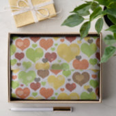 Floral Love Hearts Pattern Pink Tissuepapier (Geschenk)