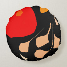 Floral love illustration Round Pillow Rond Kussen