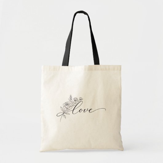 Floral love in elegant chic  tote bag (Voorkant)