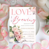Floral Love is Brouwen Blush Tea Vrijgezellenfeest Kaart