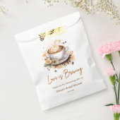 Floral Love is het brouwen van bruin Vrijgezellenf Bedankzakje (Gezegeld)