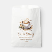 Floral Love is het brouwen van bruin Vrijgezellenf Bedankzakje (Voorkant)