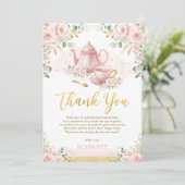 Floral Love is het brouwen van Vrijgezellenfeest T Bedankkaart (Staand voorkant)