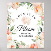 Floral Love is In Bloom - Thank You Sign Poster (Voorkant)