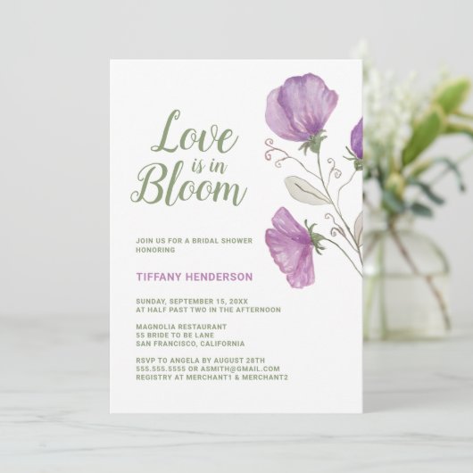 Floral Love is in Bloom Vrijgezellenfeest Kaart (Staand voorkant)