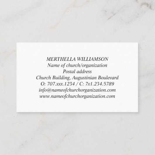 Floral LOVE IS NOOIT NIET Christelijk. Visitekaartje (Achterkant)