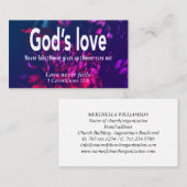 Floral LOVE IS NOOIT NIET Christelijk. Visitekaartje (Voorkant / Achterkant)