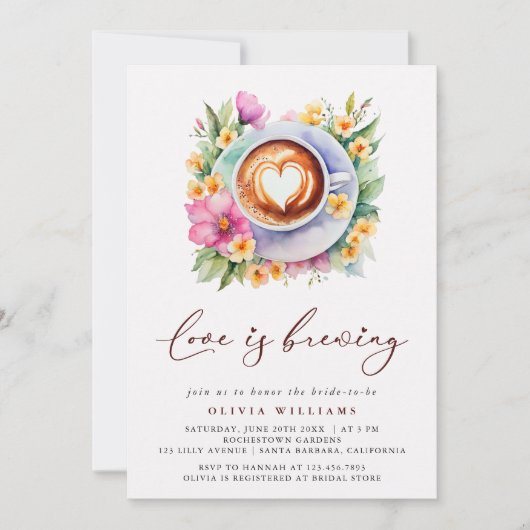 Floral Love is Vrijgezellenfeest brouwen Kaart (Voorkant)