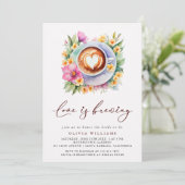 Floral Love is Vrijgezellenfeest brouwen Kaart (Staand voorkant)