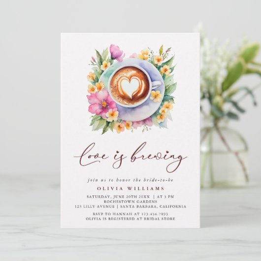 Floral Love is Vrijgezellenfeest brouwen Kaart (Staand voorkant)