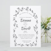 Floral Love Jewish Wedding Invitations Kaart (Staand voorkant)