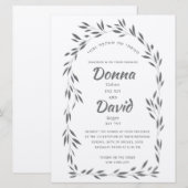 Floral Love Jewish Wedding Invitations Kaart (Voorkant / Achterkant)