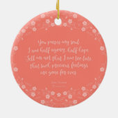 Floral Love Letter Quote Persuasion Jane Austen Keramisch Ornament (Achterkant)