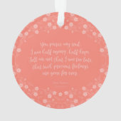 Floral Love Letter Quote Persuasion Jane Austen Ornament (achterkant)