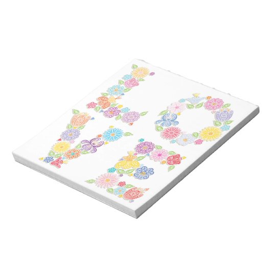 Floral LOVE Notitieblok (Linkerzijde)