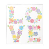 Floral LOVE Notitieblok (Voorkant)