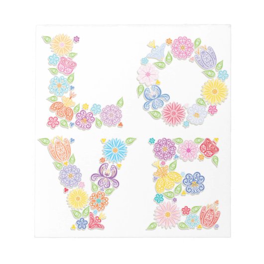 Floral LOVE Notitieblok (Voorkant)