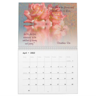 Floral Love Quotes 2023 Calendar Kalender