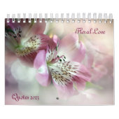 Floral Love Quotes 2023 Calendar Kalender (Hoes)