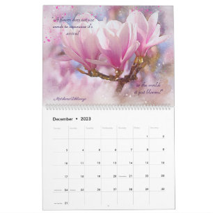 Floral Love Quotes 2023 Calendar Kalender