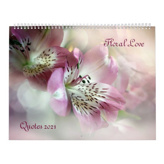 Floral Love Quotes 2023 Calendar Kalender (Hoes)